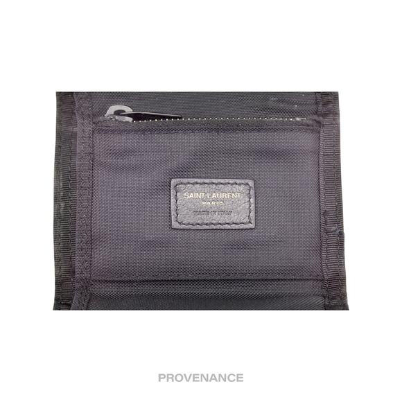 🔴 Saint Laurent Paris SLP Trifold Wallet - Black Technical - Picture 7 of 9
